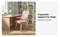 Sturdy Construction Height Adjustable Study Chair Soft Padded Seat Adjustable Student Chair Anti-Slip Feet Stable 4-Leg Design for Primary School Students, Teenagers, Homework, Reading, Home, Bedroom