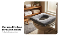 Cutout Design Square Toilet Seat Cushion Filled Interior Toilet Seat Cushion Non-Waterproof Padded Commode Cover Portable