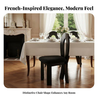French Retro Design Mermaid Back Chair Fully Assembled Dining Seat Artistic Design Household Furniture Ergonomic Backrest for Homeowners, Interior Designers, Families, Kitchen, Home, Living Room, Bedroom