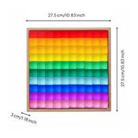 Transparent Block Educational Acrylic Cube Sensory Play Colorful Cube Toy for Kids, Playroom, Classroom, Domestic Learning