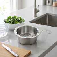 Swan Drain Basket Stainless Steel Sink Strainer with Handle, Thickened Food Waste Strainer, Modern Minimalist Fruit Vegetable Colander Basket