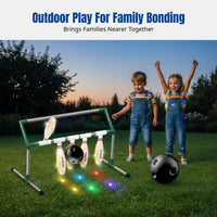 Kids Electric Light-Up Bowling Set, Outdoor Sports Toy, Multi-Play Sandbag Toss Game