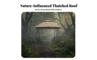 Thatch Roof Gazebo Protection Simulated Straw Sun Cover Southeast Asian Design Patio Tea House for Families, Courtyard, Deck, Commercial Venues