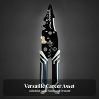 Insulated Handles Wire Stripping Plier Size Markings Wire Stripping Pliers Spring-Loaded Multi-Function Cable Cutter Allall-in-One for Electricians