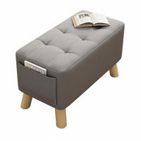 Minimalist Design Long Entryway Seat Modern appearance Long Ottoman Bench Soft Seating Household Furniture adaptable for Families, homeowners, Renters, Living Room, Hallway, Bedroom