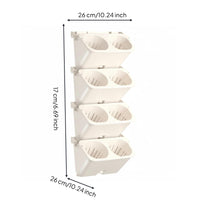 No-Drill Installation Self Watering Vertical Planter Space Saving Tiered Wall Mounted Flower Pot Cascading Water System Vertical Garden Wall Pots Indoor Outdoor Use for Balcony