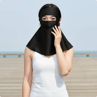 Full Face Sun Cover Skin-Friendly Silk Facial Cover Sunblock 50+ Apparel Accessory for Outdoor