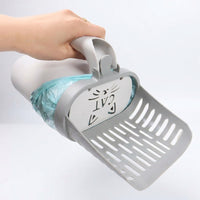 Cat Litter Scooper with Deep Bucket, PP Material Litter Sifter and Cat Scooper for Large Capacity Waste Management in the Litter Tray Holder