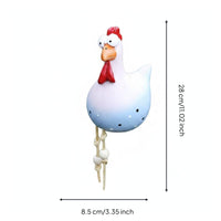 Leg-Dangling Chicken Figurine Weather-Resistant Long-Legged Chicken Decor Handcrafted Appearance Hanging Ornament for Garden