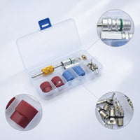 17 Pieces Climate Control Port Core Kit with Remover Tool Dust Cap Set Compact Hardware for Garage