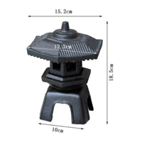 Cast Iron Candle Lantern Multifunction Use Japanese Garden Lantern for Tabletop