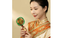 3-Speed Adjustable Retro Handheld Fan Lightweight Chinese Design Portable Fan Pocket Size for Travel, Office, Outdoor