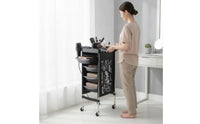 Salon Trolley Cart Swivel Hairdresser Trolley Sturdy Salon Cart with Wheels for Hairdressers, Stylists