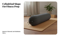 Pure Cotton Cover Iyengar Exercise Cushion Breathable Cylindrical Exercise Support Pillow Long-Lasting for Meditators, Seniors, Meditation