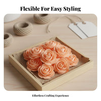 500 Pieces Realistic Look Foam Blossom Head Vibrant Colors Artificial Blossom Heads Long Lasting Color for Crafters, Scrapbooking