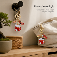 Japanese Cartoon Lucky Cat Koi Fish Keychain for Bags and Car Keys