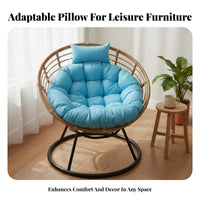 Washable Hanging Egg Chair Cushion Removable Cover Thick Hanging Basket Cushion Soft & Comfortable for Adults, Teens, Indoor, Outdoor, Patio