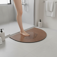 Diatomaceous Earth Bath Mat, Super Absorbent Quick Dry Non-Slip Bathroom Floor Mat