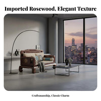 Chinese Design Sofa Set Classical Elegance Rosewood Furniture Set Odorless Paint for Collectors, Homeowners, Lounge Area, Villa, Study