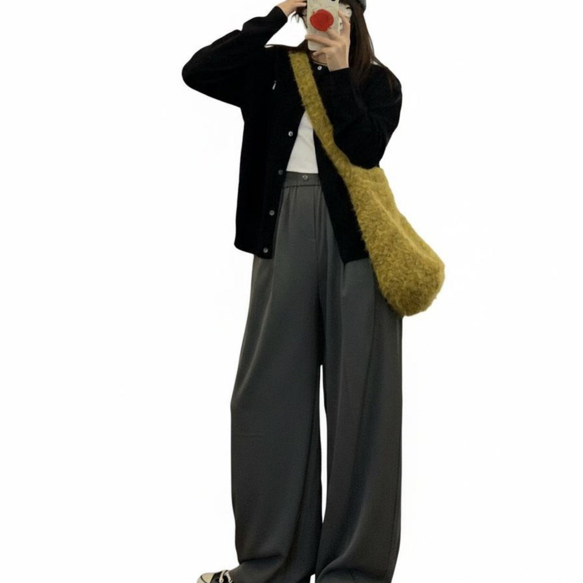 Autumn Winter Design Fuzzy Shoulder Bag Large Capacity Soft Shoulder Bag Cute for Young Adults, Teenagers, Daily Use, Casual Outings, School