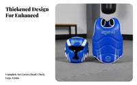 Thickened Padding Combat Arts Safety Set Force Absorbing Full Body Protection Set Long-Lasting Kids Training Protection Kit Adjustable Fit for Adults, Young Athletes, Beginners, Sanda, Muay Thai, Combat Sports, Dojo