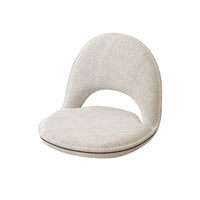 High-Resilience Sponge Lamb-Fleece Floor Chair Low-Sitting Foldable Floor Chair Cushioned Room Seat Back Support for Tatami Rooms