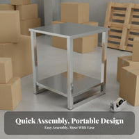 Long-Lasting Stainless Steel Work Table Rustproof Heavy Duty Utility Table Rust Resistant Stainless Steel Aquatic Aquarium Stand Easy to Clean for Workshop Workers, Warehouse Personnel, Aquarium Hobbyists, Garage, Restaurant, Living Room, Outdoor