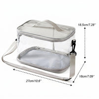 Outdoor Bird Carrier and Pet Bird Carrier Shoulder Bag, Fully Transparent Breathable Parrot Adventure Hand Bag with Standing Perch for Budgie