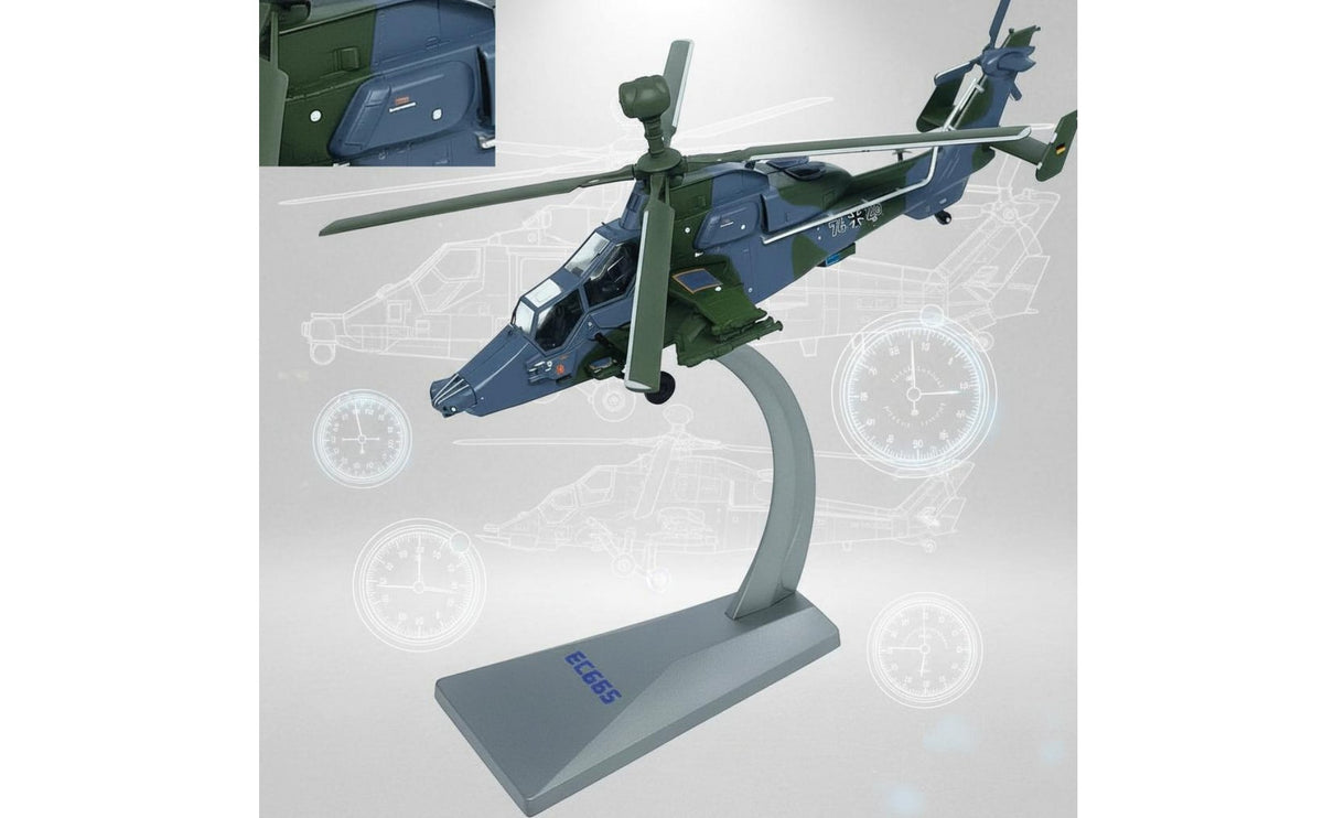 EC665 Armed Rotorcraft Helicopter Model Collector's Grade 1:72 Scale Helicopter Model High-Detail Simulation for Collectors