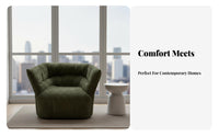 Light Luxury Single-Person Sofa signature design Upholstered Accent Chair Modern Design Armchair Soft Fabric Upholstery for Apartment Dwellers, Homeowners, Readers, Living Room, Balcony, Bedroom, perusing corner