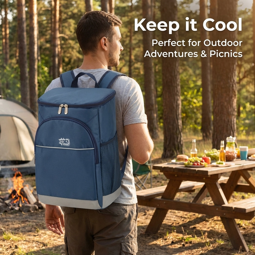 Picnic Backpack for Parents, Thermal Backpack Hot Cold, Insulated Food Carrier Waterproof, Delivery Backpack, Cold Storage Backpack Large
