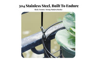 Railing Pot Rack Rustresistant Circular Railing Basket no-tools-required Assembly for Porch