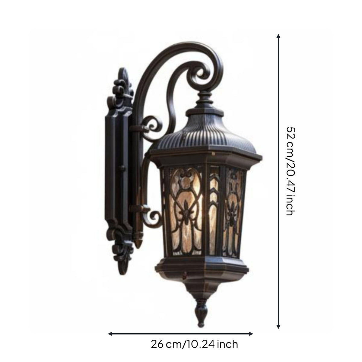 European Outdoor Wall Light Vintage Wall Lantern Rustproof Exterior Porch Light for Patio