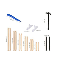 Embroidery Stretcher Frame Kit Adjustable Wooden Needlework Frame with Tools Stable Stretcher Rods with for Crafters