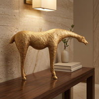 Metal Equine Sculpture Tabletop Abstract Horse Ornament Home Decor