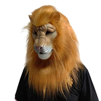 Realistic Full Head Animal Mask Furry Latex Mask with Hair Lifelike Textured for Cosplayers, Partygoers, Halloween, Cosplay, Costume Parties