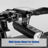 Bike Computer Mount, Adjustable Aluminum Alloy, Outdoor Trail Cycling Accessory, Compatible with Sports Camera & Headlight