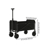 Foldable Wagon Cart Compact Collapsible Wagon Collapsible Utility Cart Portable Versatile for Campers, Camping