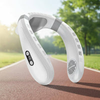 Cool and Warm Wearable Neck Fan Cordless Personal Air Cooler Memory Function for Travel