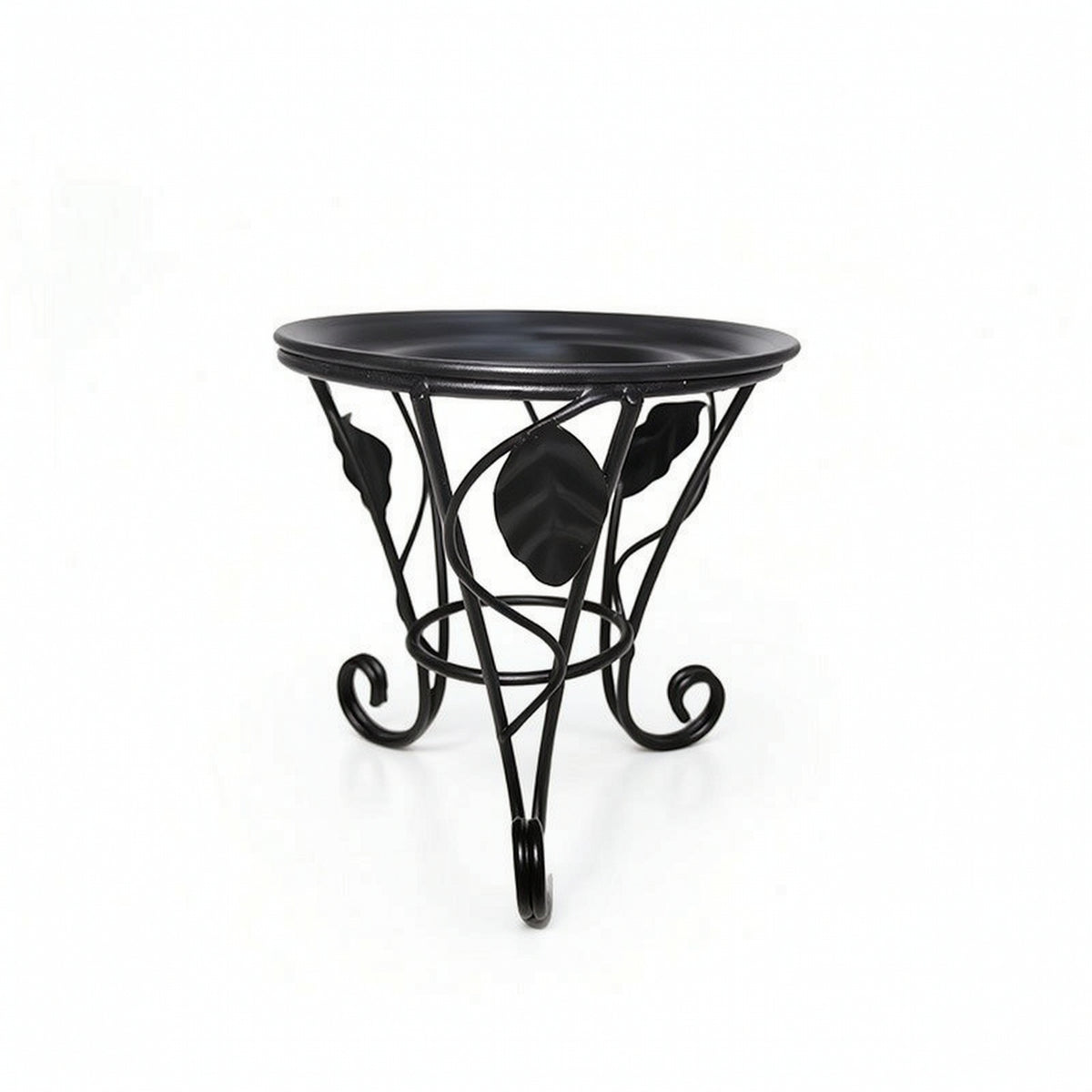 Round Metal Plant Stand Black Metal Plant Stand Indoor Decorative for Tabletop, Desk