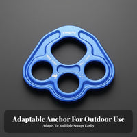 Uniform Force Distribution Rigging Plate Lightweight Alloy-Aluminum Alloy Anchor Plate High Tensile Strength Multi-Anchor Connector Lightweight for Climbers, Rescue Professionals, Arborists, Rappelling, Mountaineering, Canyoning