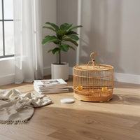 Round Bird Enclosure Easy to Clean Plastic Bird Enclosure Sturdy for Indoor