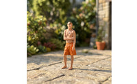 Miniature Human Figurine Realistic Standing Male Figure Tiny Painted Miniatures for Hobbyists, Collectors, Dioramas