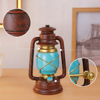 Lantern Figurine Rustic Decorative Lantern Retro for Coffee Table, Decorators