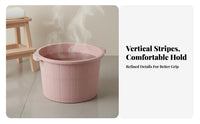 Massage Bumps Plastic Foot Bath Tub Portable Handles Foot Bath Basin Nordic Aesthetic for Home Spa, Bathroom, Living Room