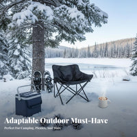Keeps You Warm Padded Moon Chair Foldable Moon bowl Chair Ergonomic Shape Folding Seat Includes Carry Bag for Campers, Families, Anglers, Camping, Outdoors, outdoor meals, rearyard