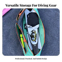 Large Capacity Freediving Fin Bag Foldable Long Blade Fin Bag Lightweight for Freedivers, Spearfishers, Travel, Beach, Boating