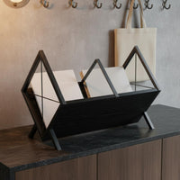 Multi-Functional Vinyl Disc Holder Sturdy Frame Vinyl Album Stand Retro Design for Living Room, Office