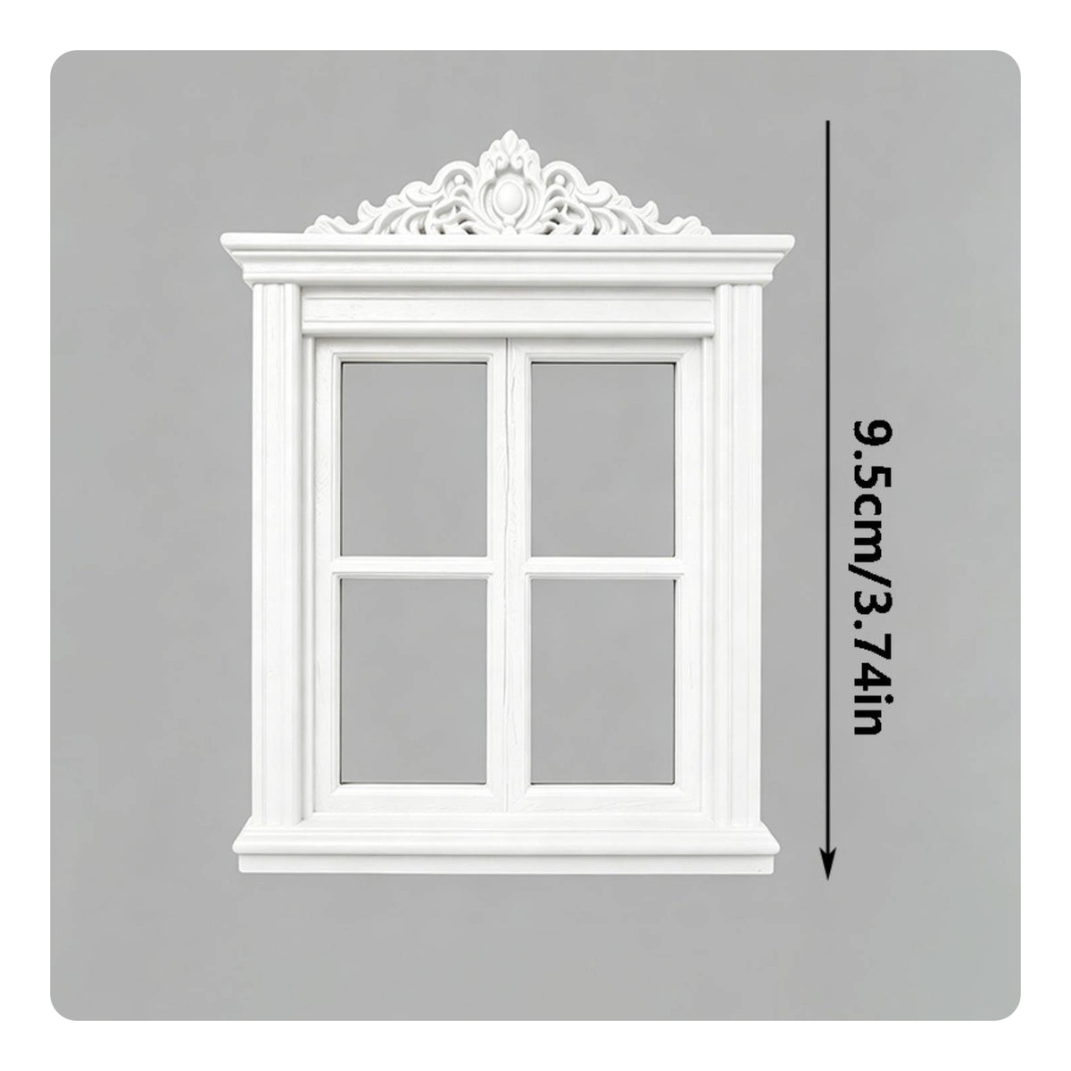 Classic Medieval Dollhouse Window Realistic Design Dollhouse Window