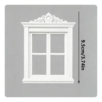 Classic Medieval Dollhouse Window Realistic Design Dollhouse Window
